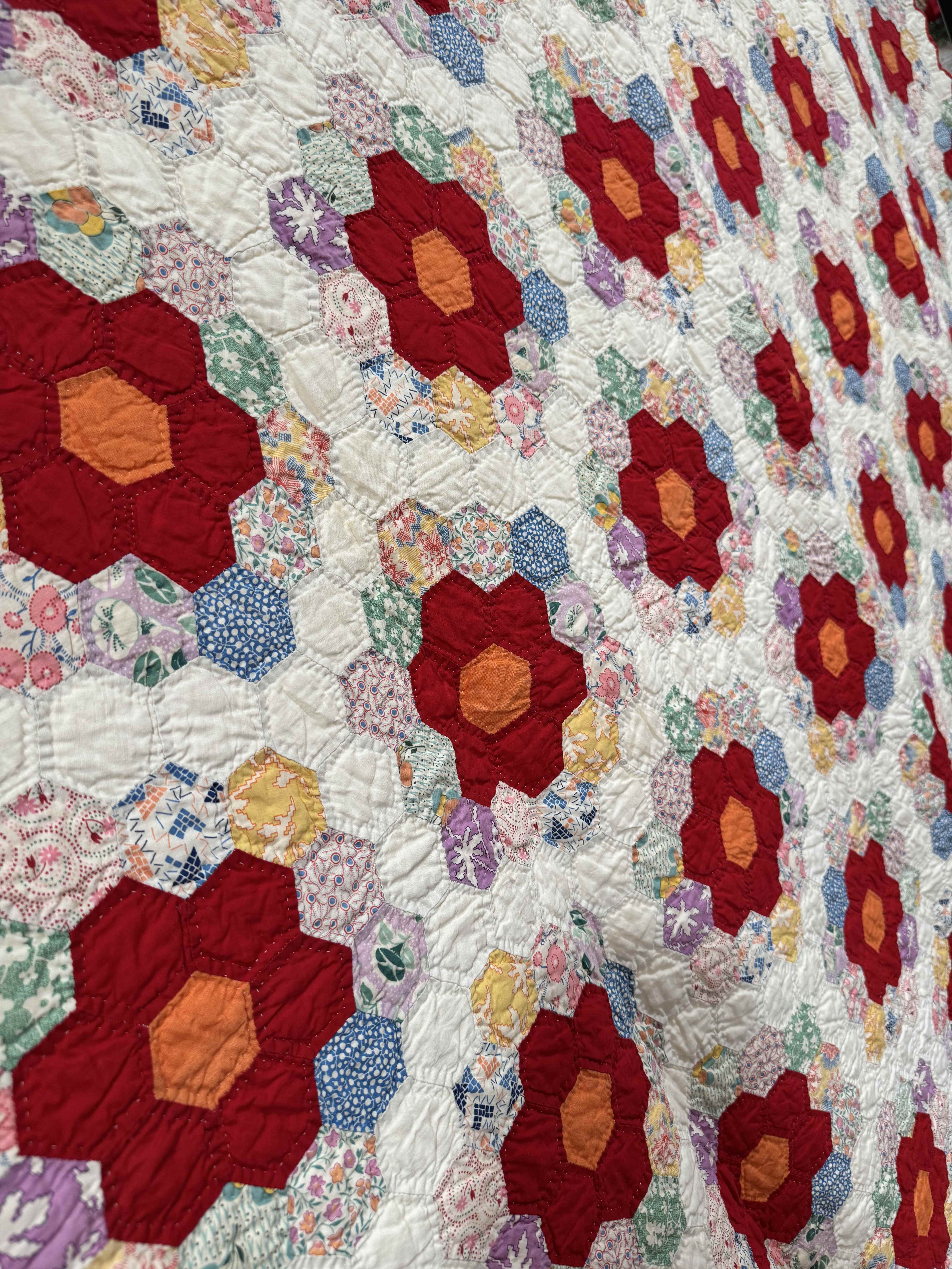 Vintage Quilt Grandmother's Flower Garden