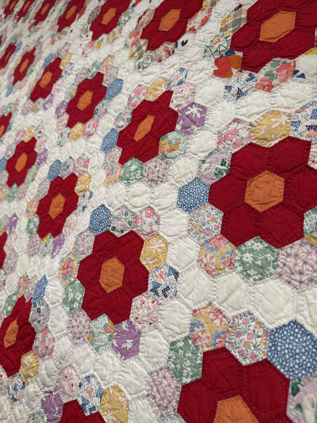 Vintage Quilt Grandmother's Flower Garden
