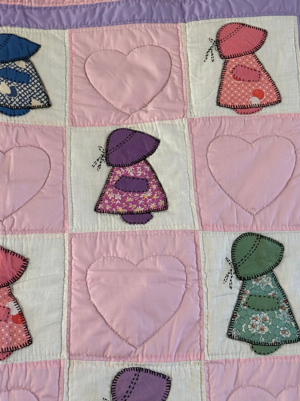 Pink Sunbonnet Sue Baby Quilt **SOLD**