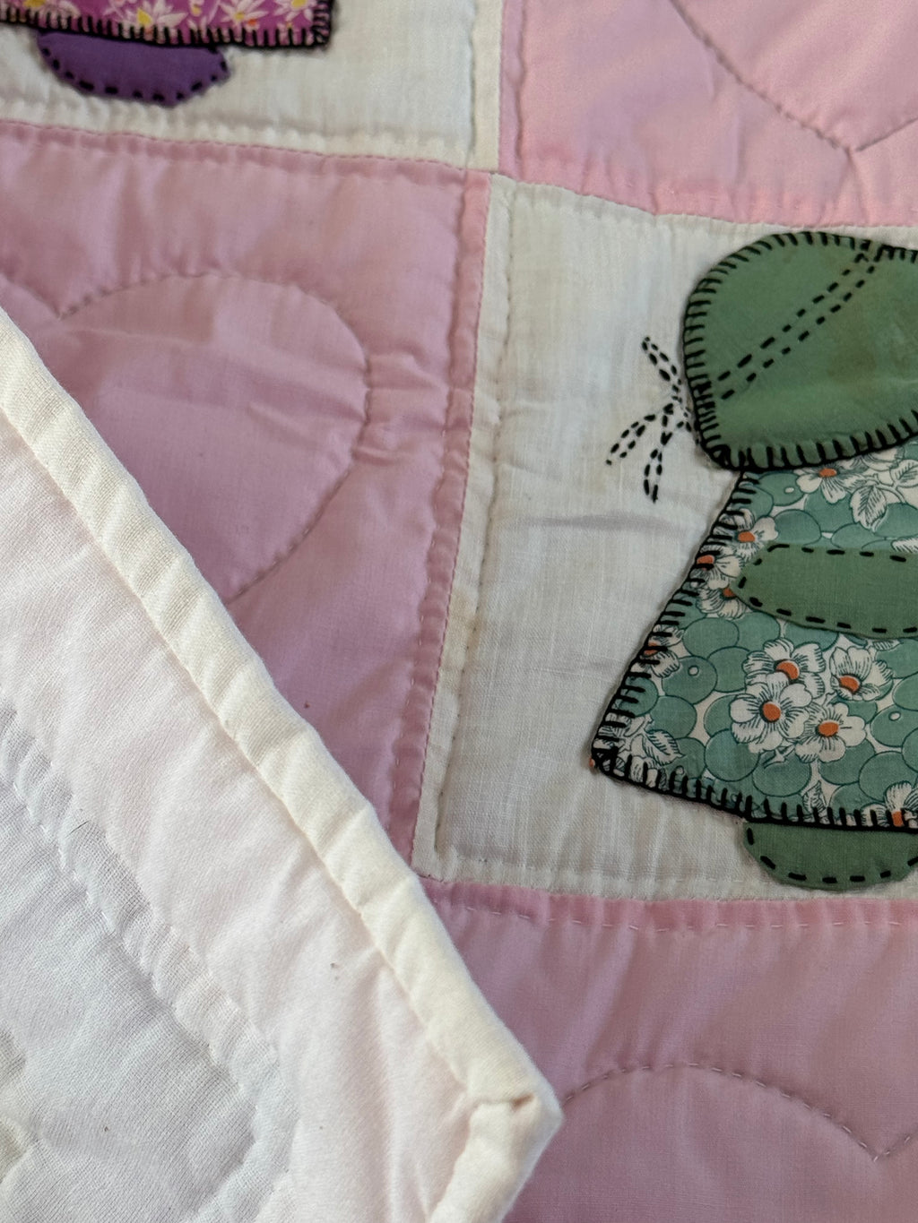 Pink Sunbonnet Sue Baby Quilt **SOLD**