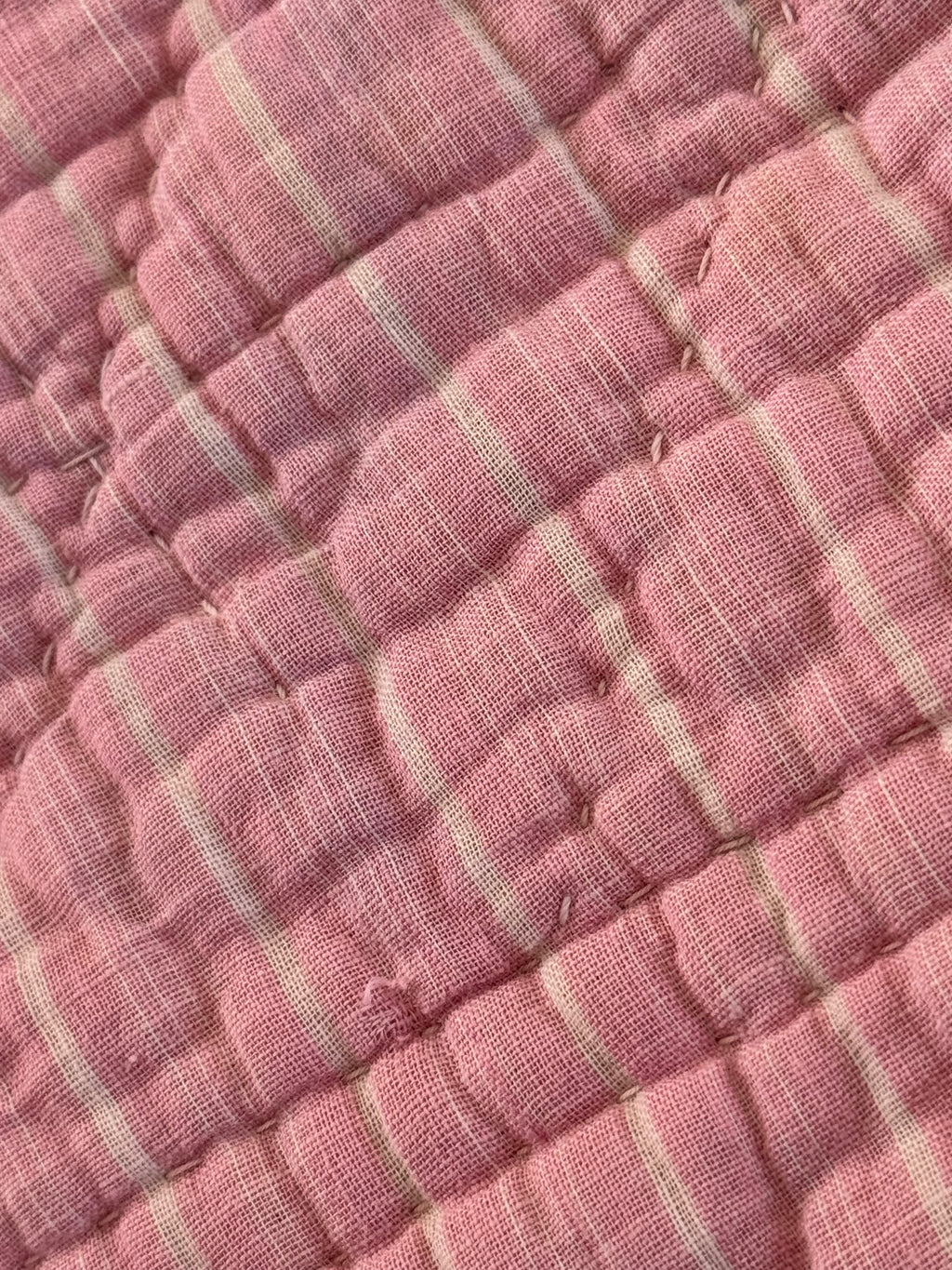 Antique Pink Flying Geese Variation Quilt