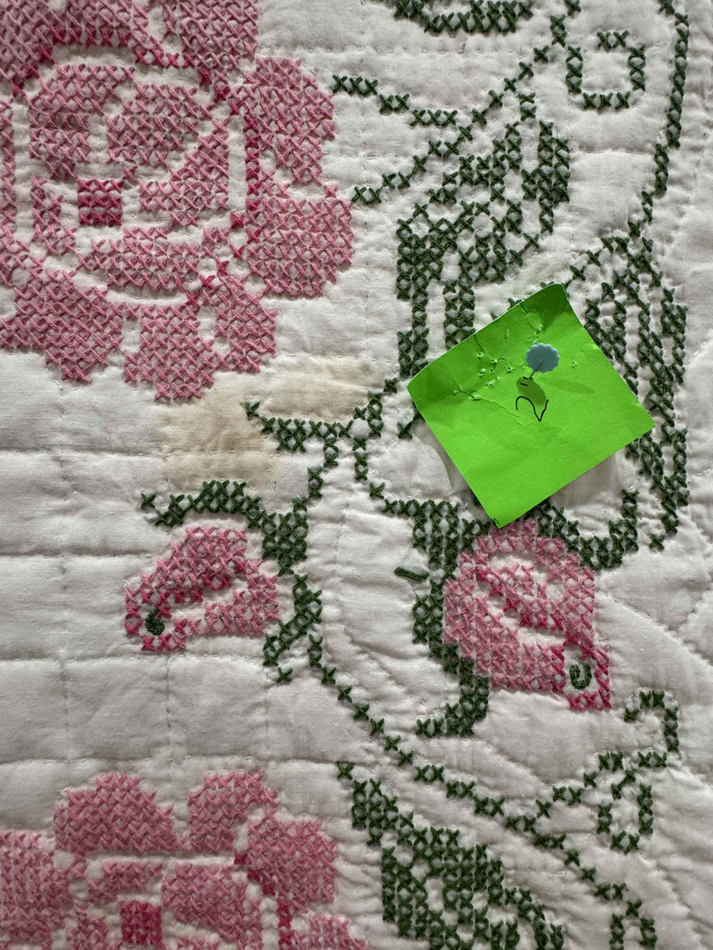 Vintage Quilt Windsor Rose Cross-Stitched Kit Quilt