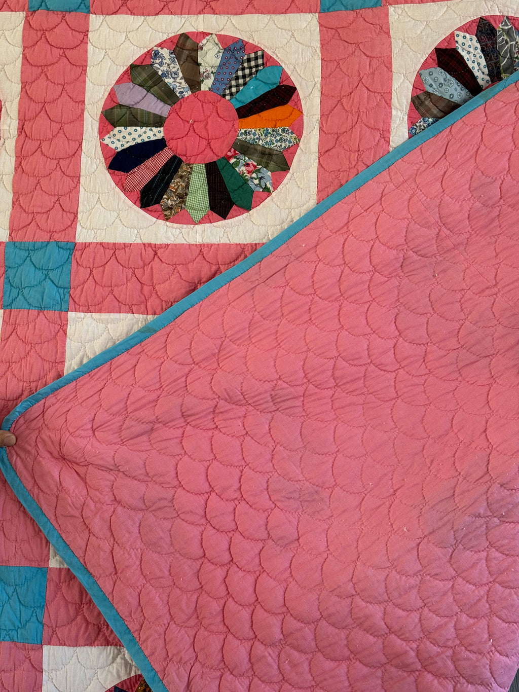 Abbie Cooper's Vintage Dresden Plate Quilt - Dated