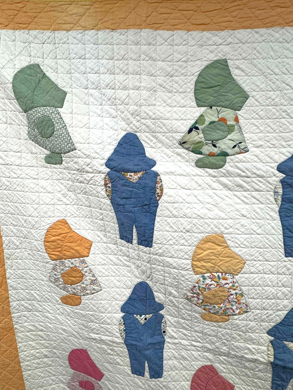 Vintage Quilt Sunbonnet Sue & Overall Sam