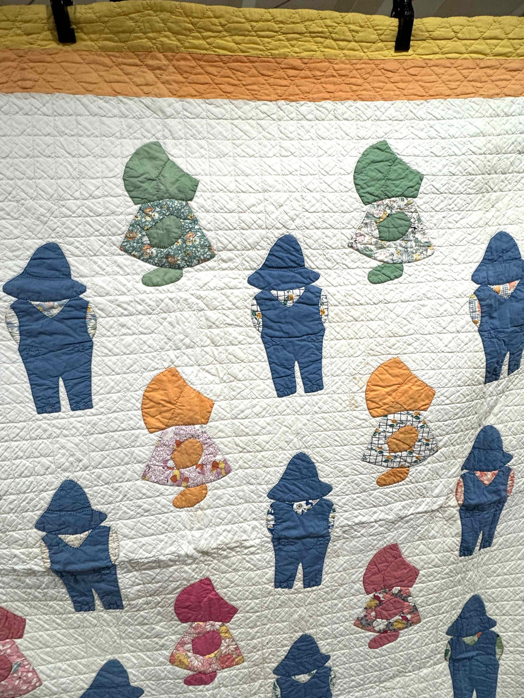 Vintage Quilt Sunbonnet Sue & Overall Sam