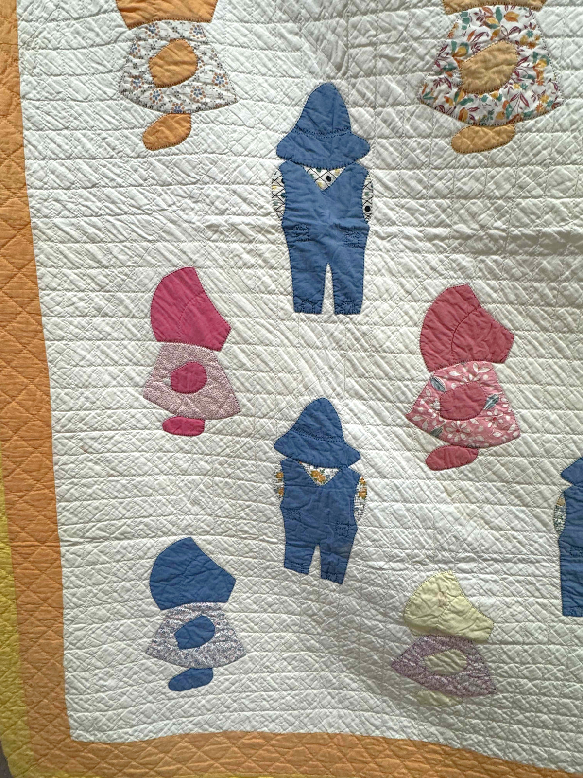 Vintage Quilt Sunbonnet Sue & Overall Sam