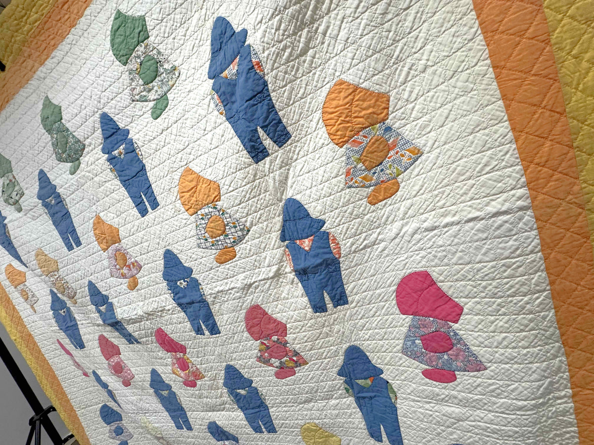Vintage Quilt Sunbonnet Sue & Overall Sam