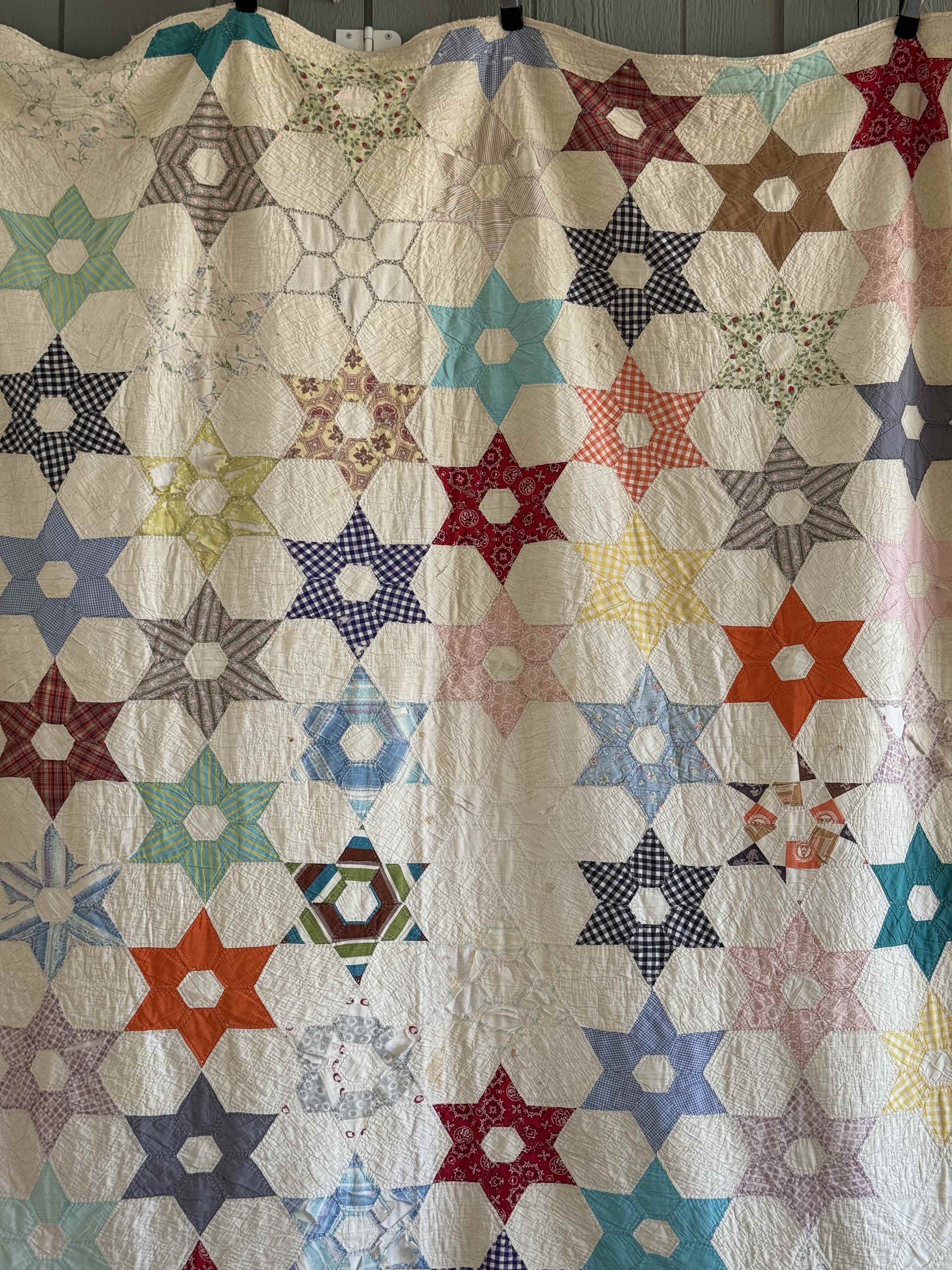 Vintage Quilt Hexagonal Star