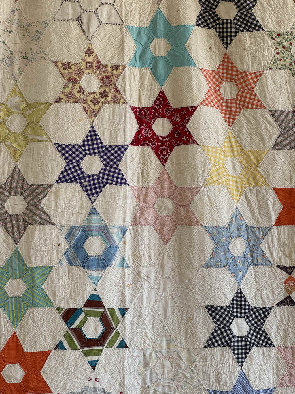 Vintage Quilt Hexagonal Star
