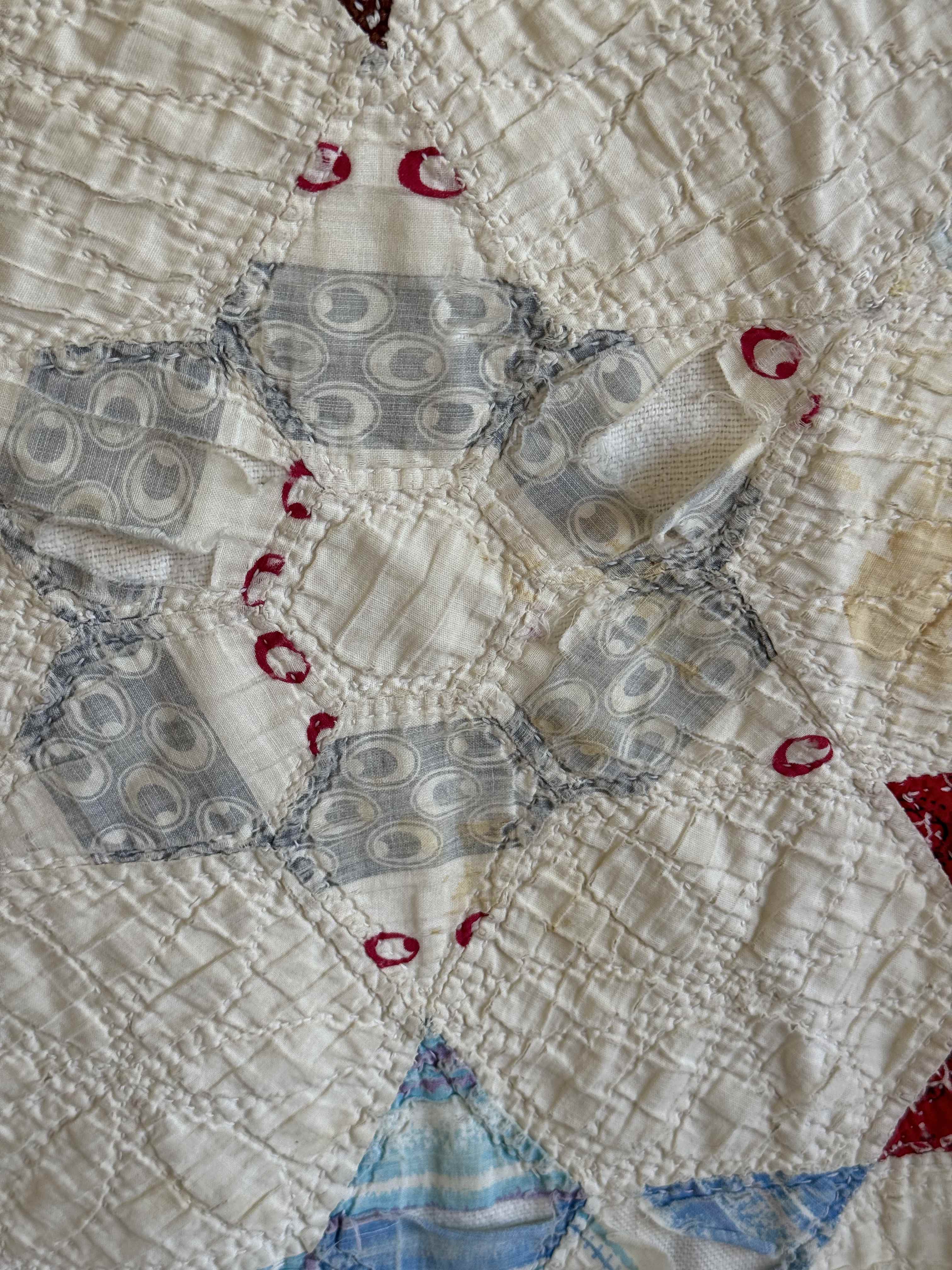 Vintage Quilt Hexagonal Star