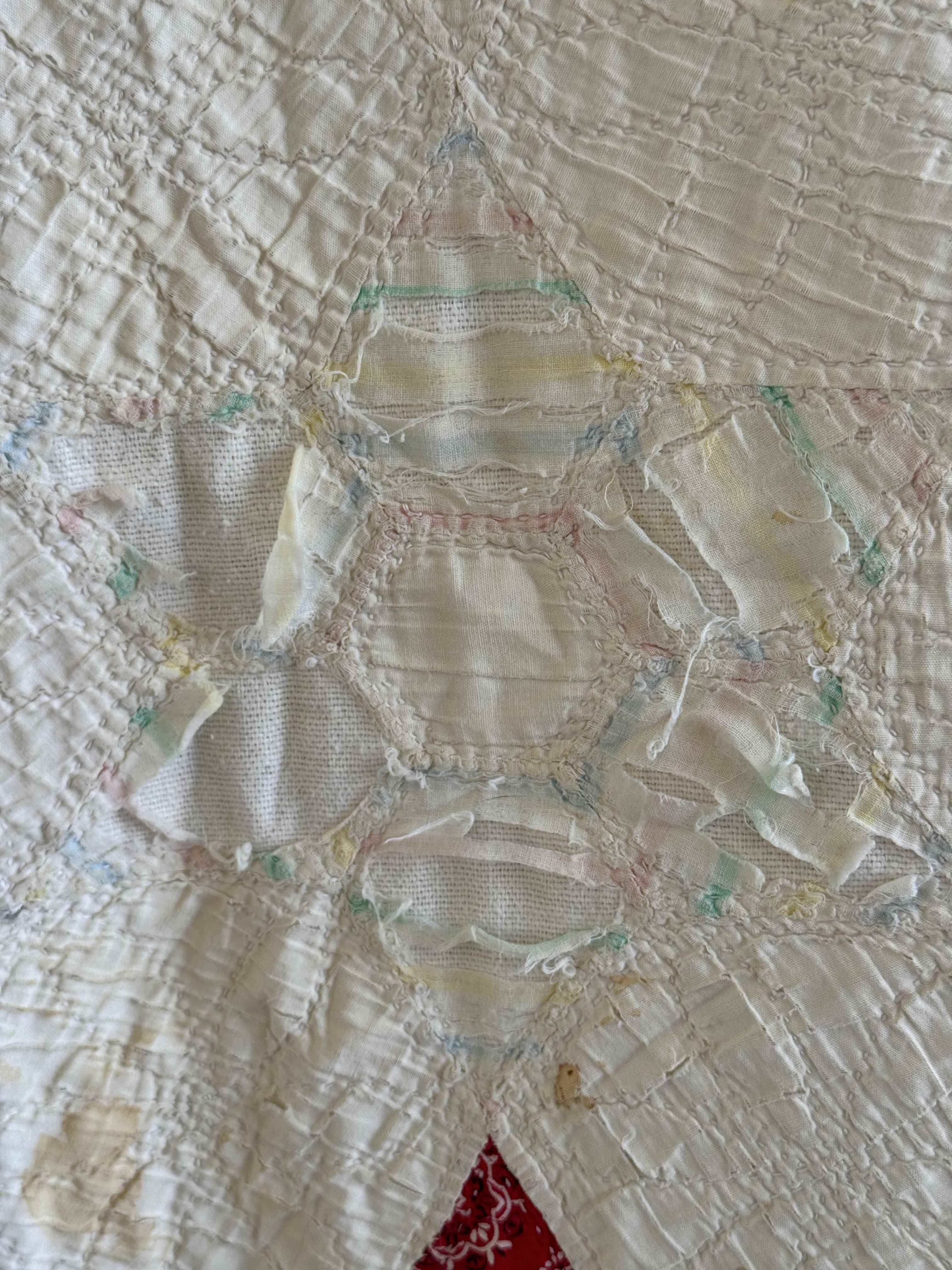 Vintage Quilt Hexagonal Star