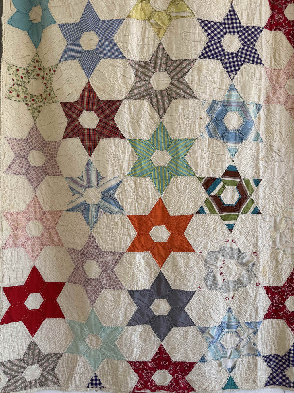 Vintage Quilt Hexagonal Star