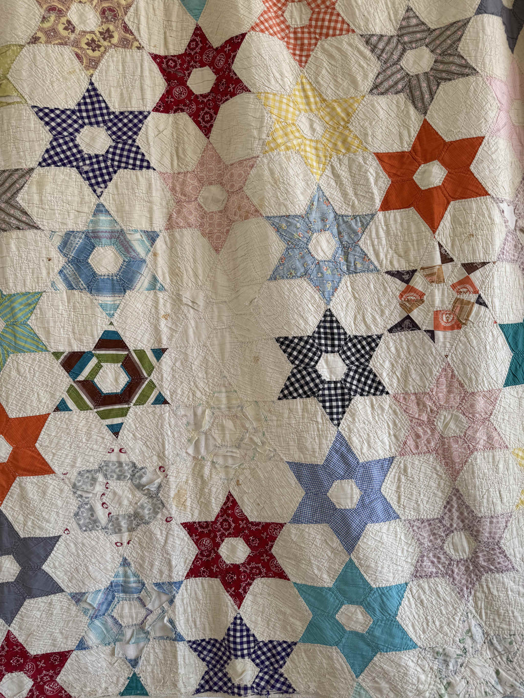 Vintage Quilt Hexagonal Star