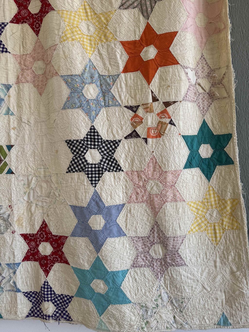 Vintage Quilt Hexagonal Star