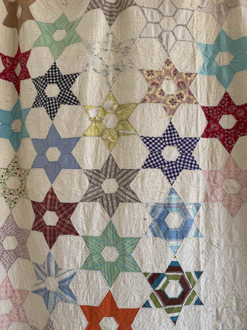 Vintage Quilt Hexagonal Star