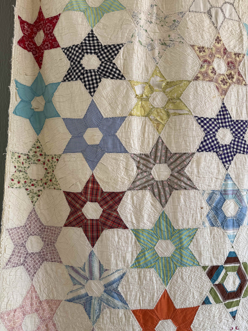 Vintage Quilt Hexagonal Star