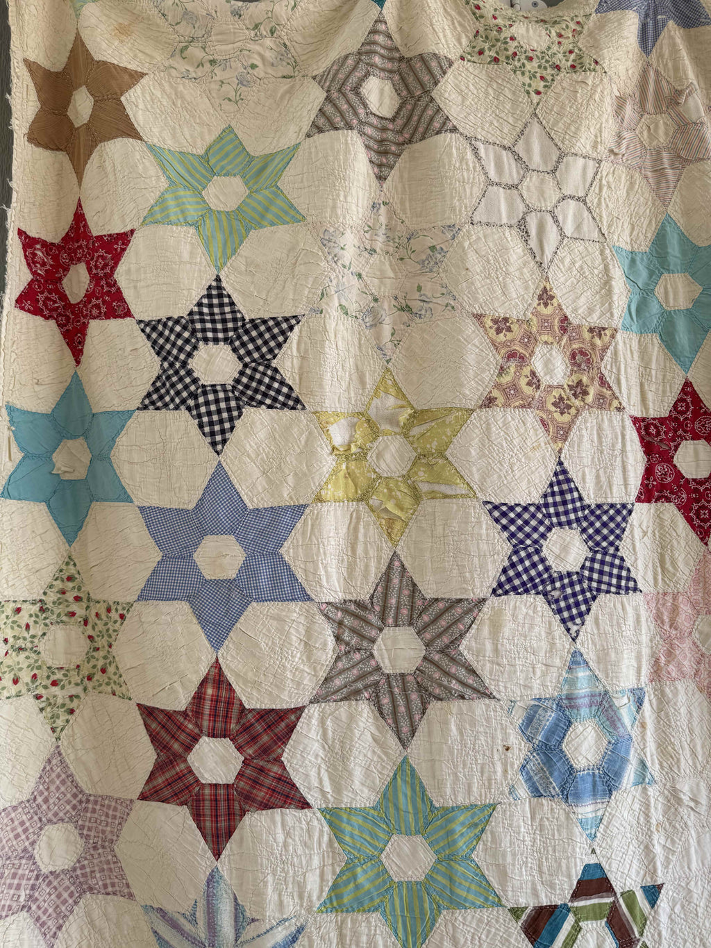 Vintage Quilt Hexagonal Star