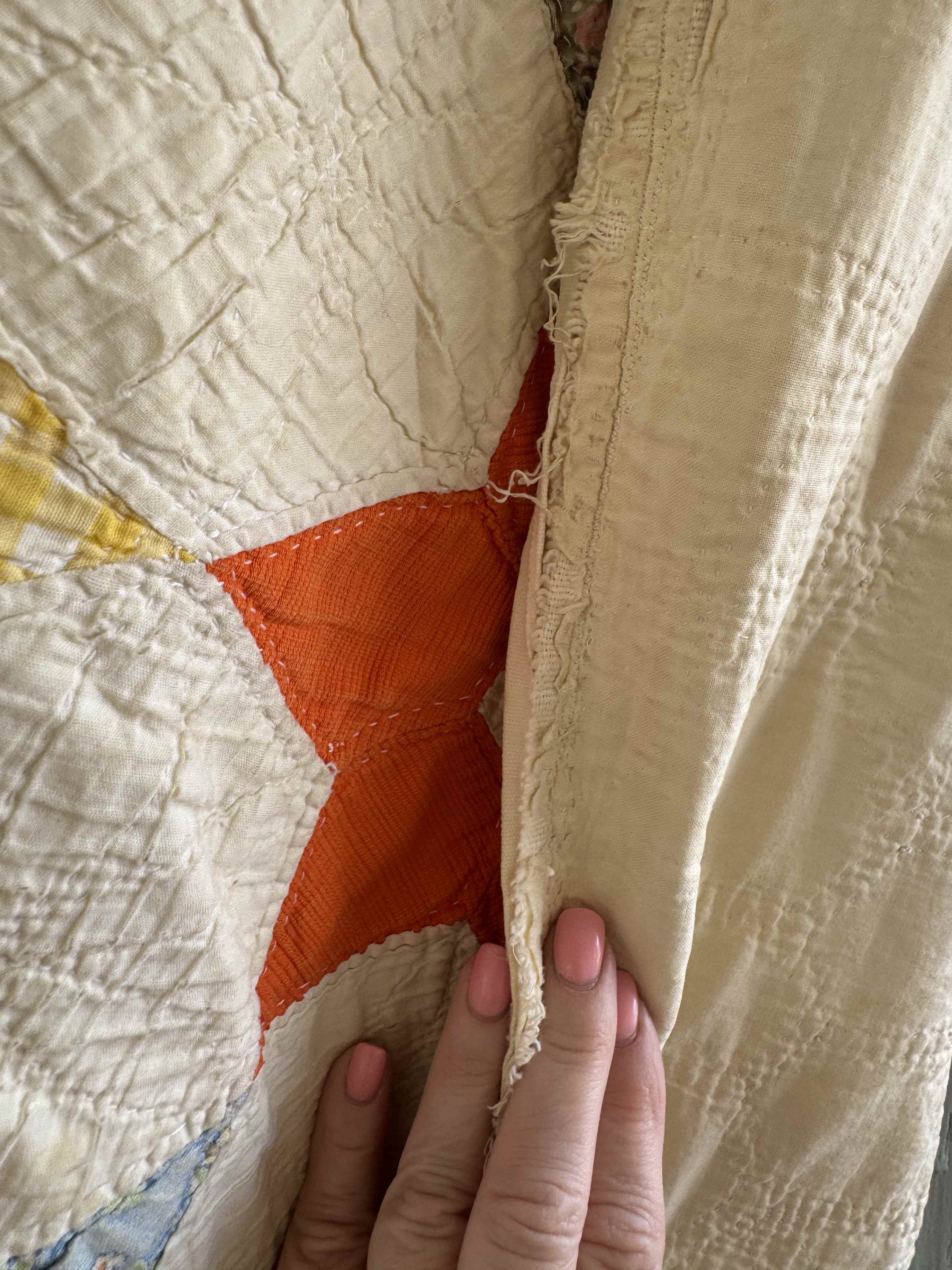 Vintage Quilt Hexagonal Star