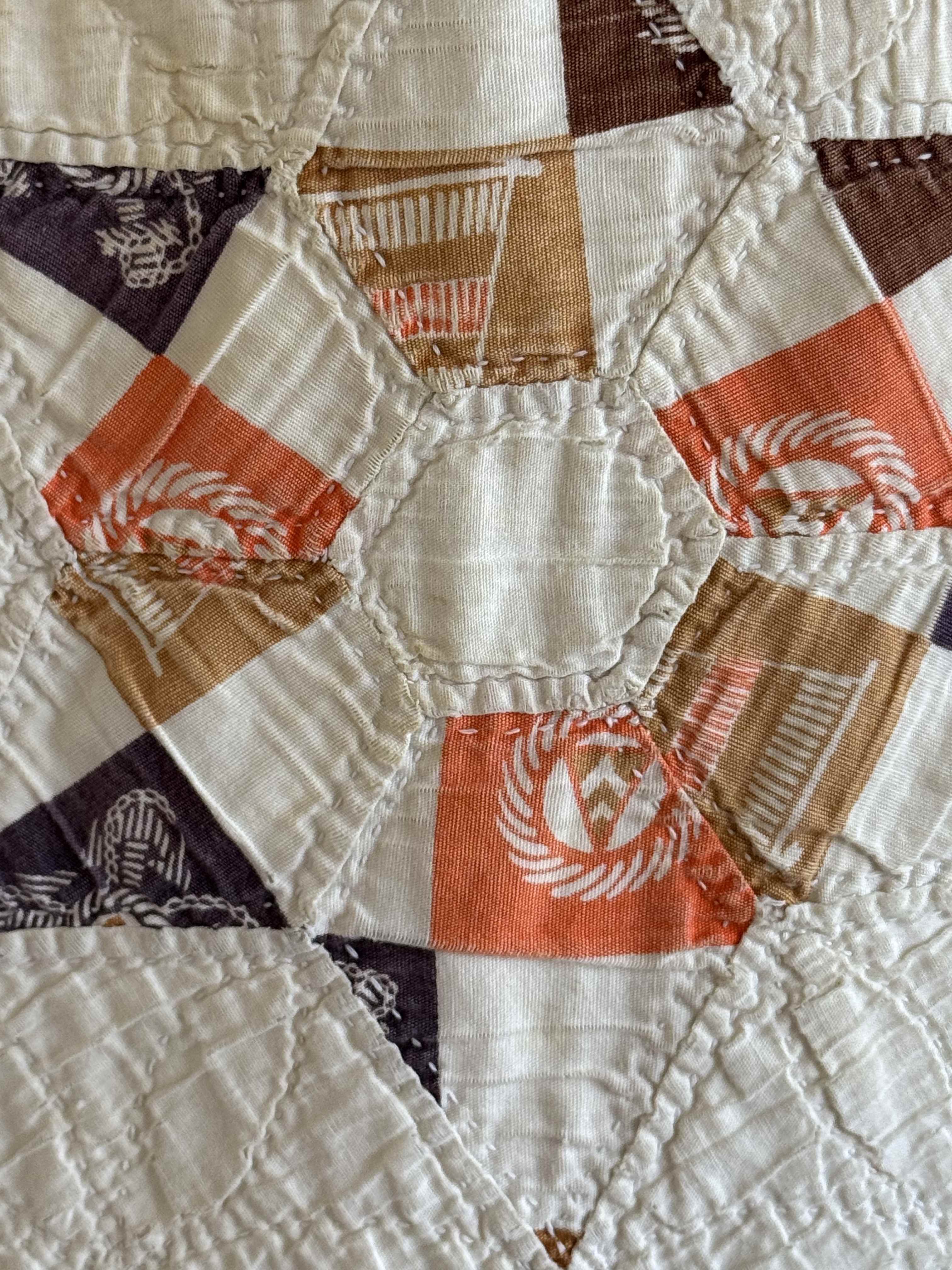 Vintage Quilt Hexagonal Star
