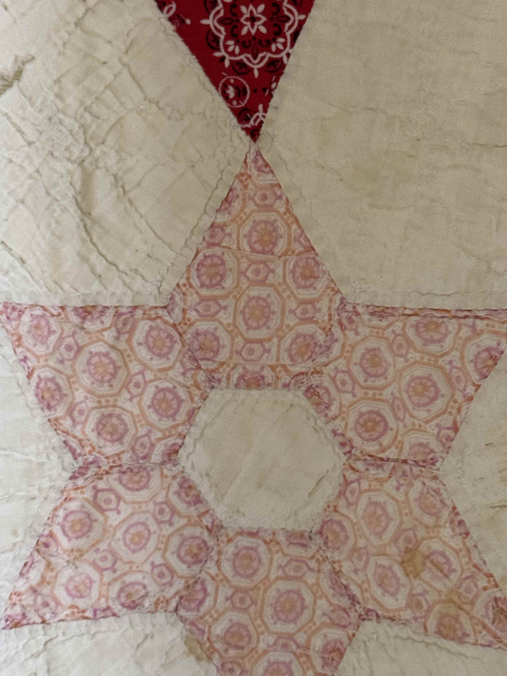 Vintage Quilt Hexagonal Star