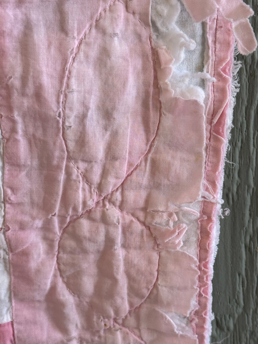**SOLD** CUTTER - Churn Dash Pink and White - CUTTER **SOLD**