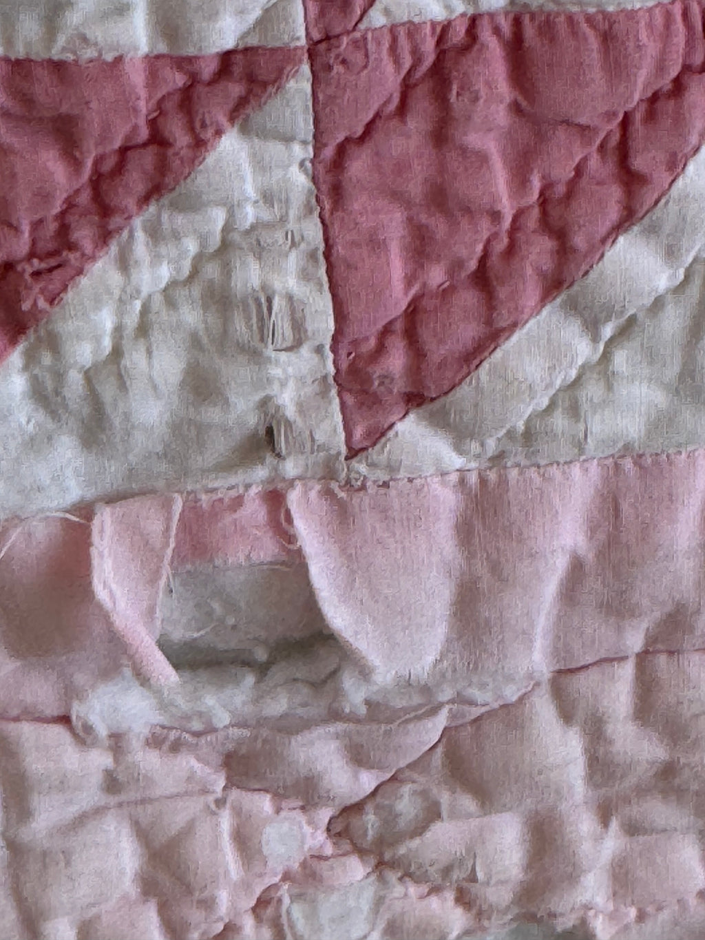 **SOLD** CUTTER - Churn Dash Pink and White - CUTTER **SOLD**