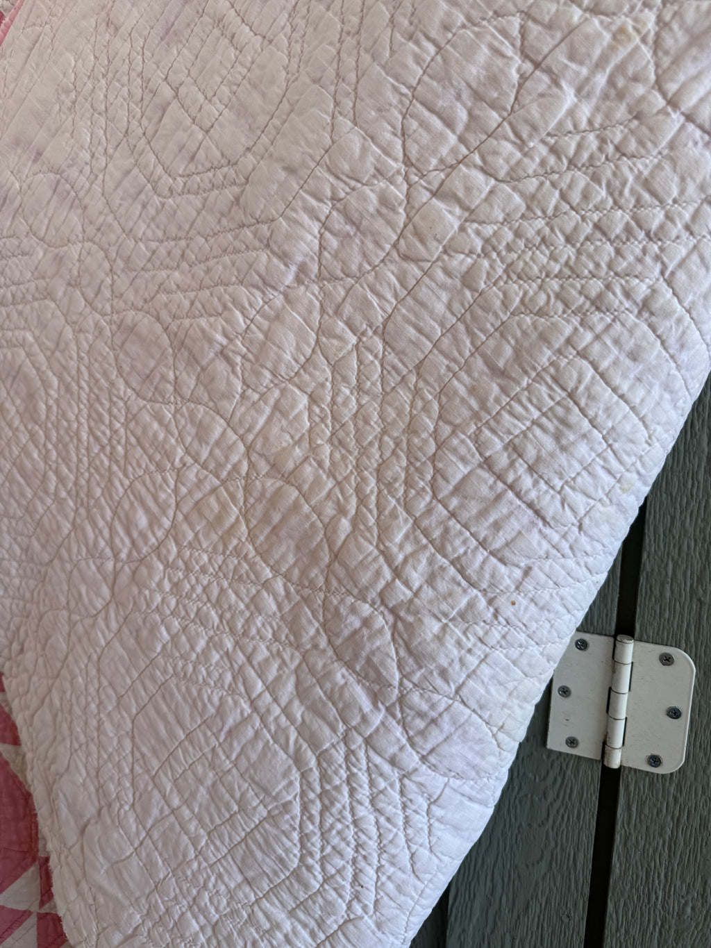 **SOLD** CUTTER - Churn Dash Pink and White - CUTTER **SOLD**