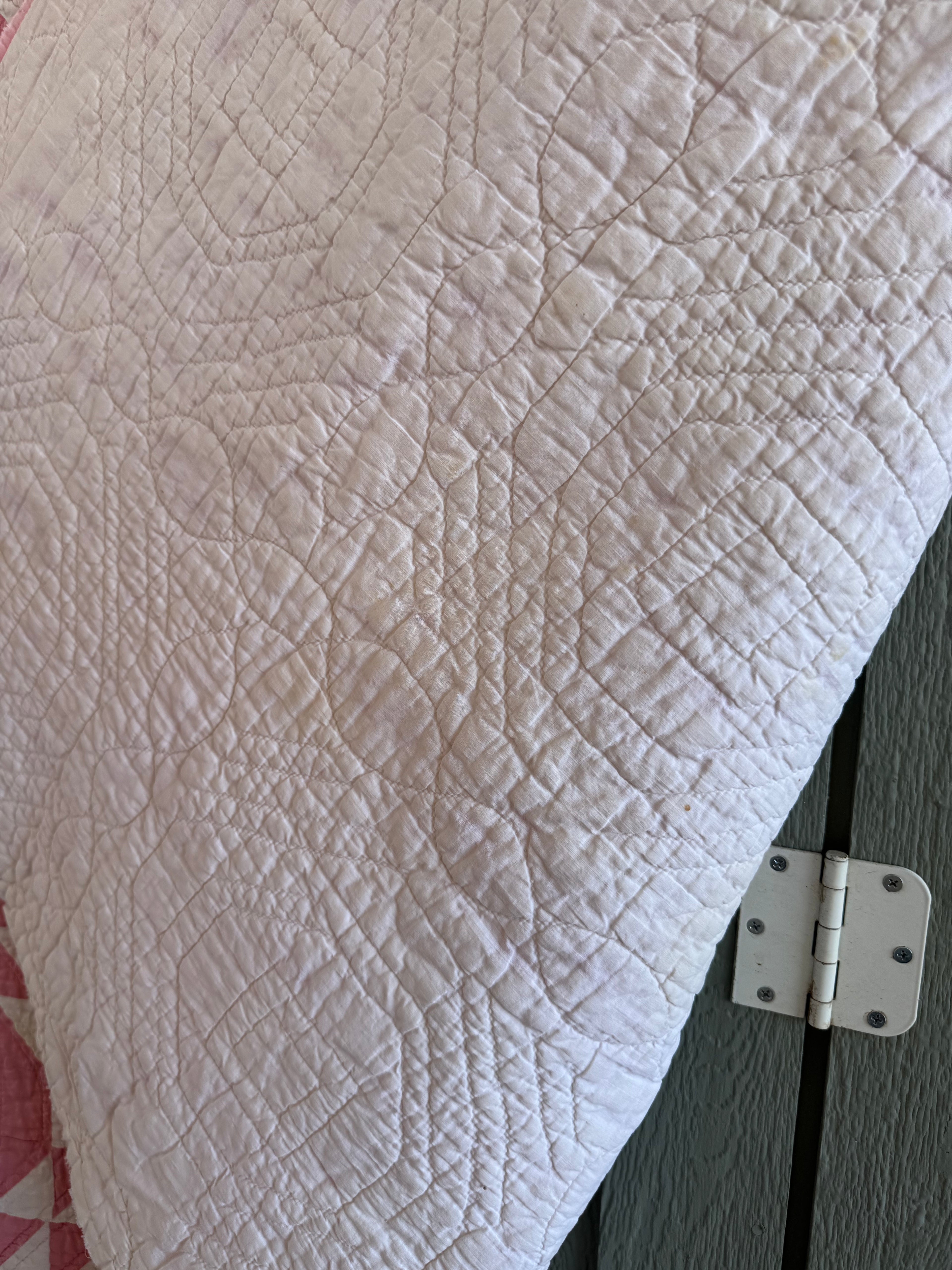 **SOLD** CUTTER - Churn Dash Pink and White - CUTTER **SOLD**