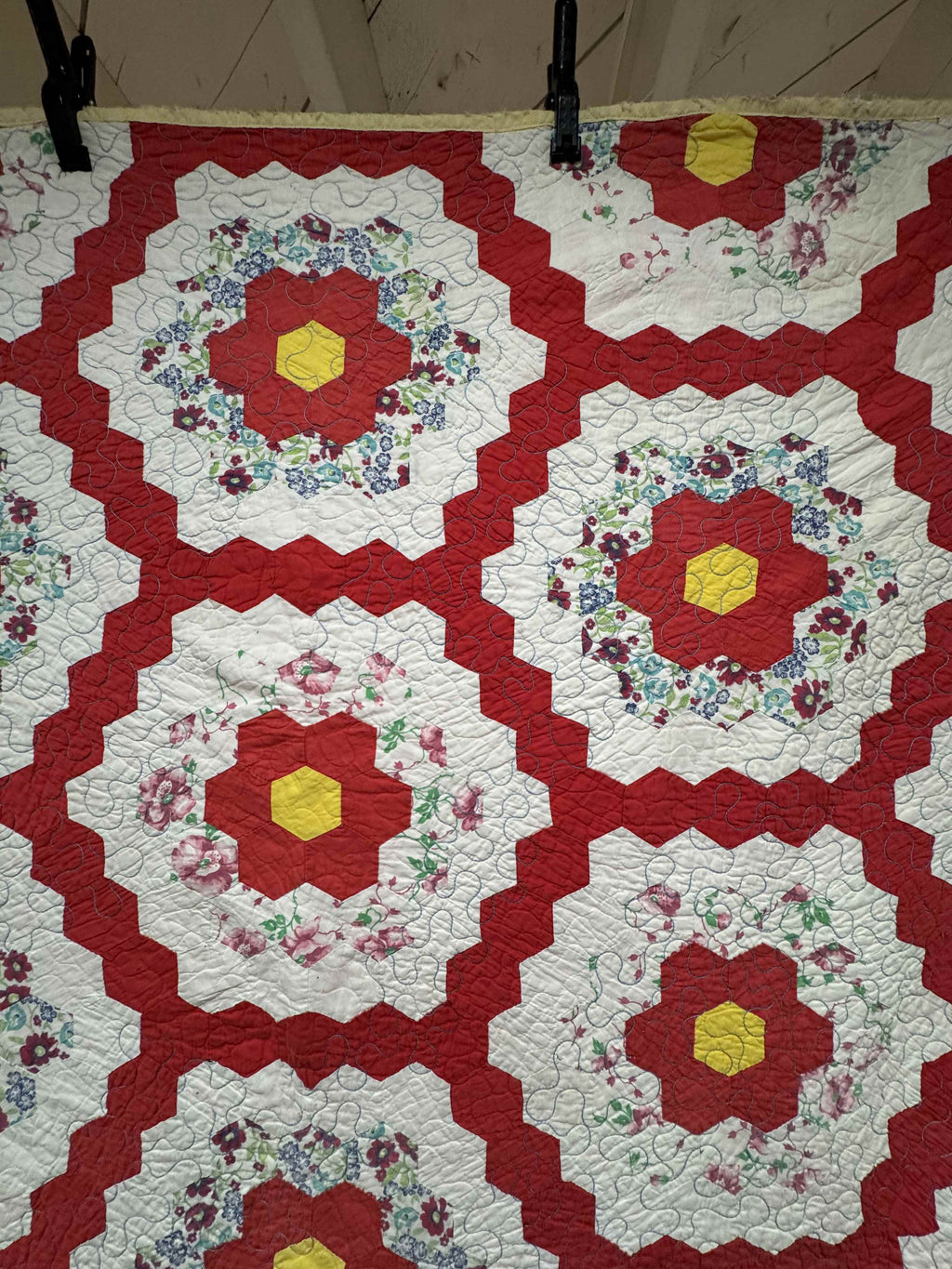 Vintage Quilt Grandmother's Flower Garden