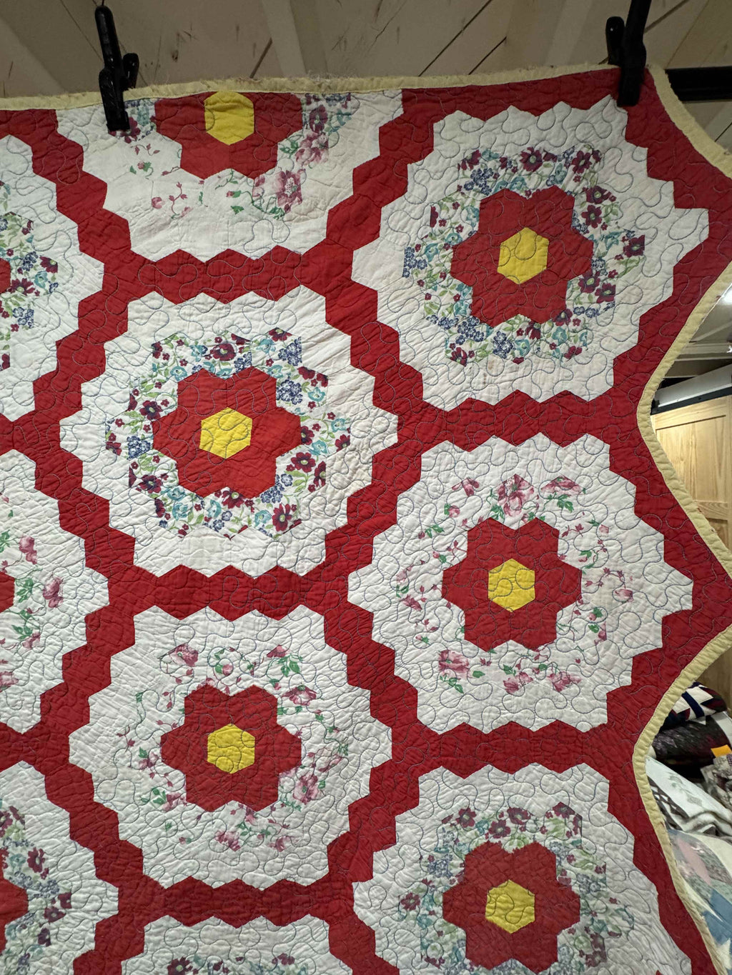 Vintage Quilt Grandmother's Flower Garden