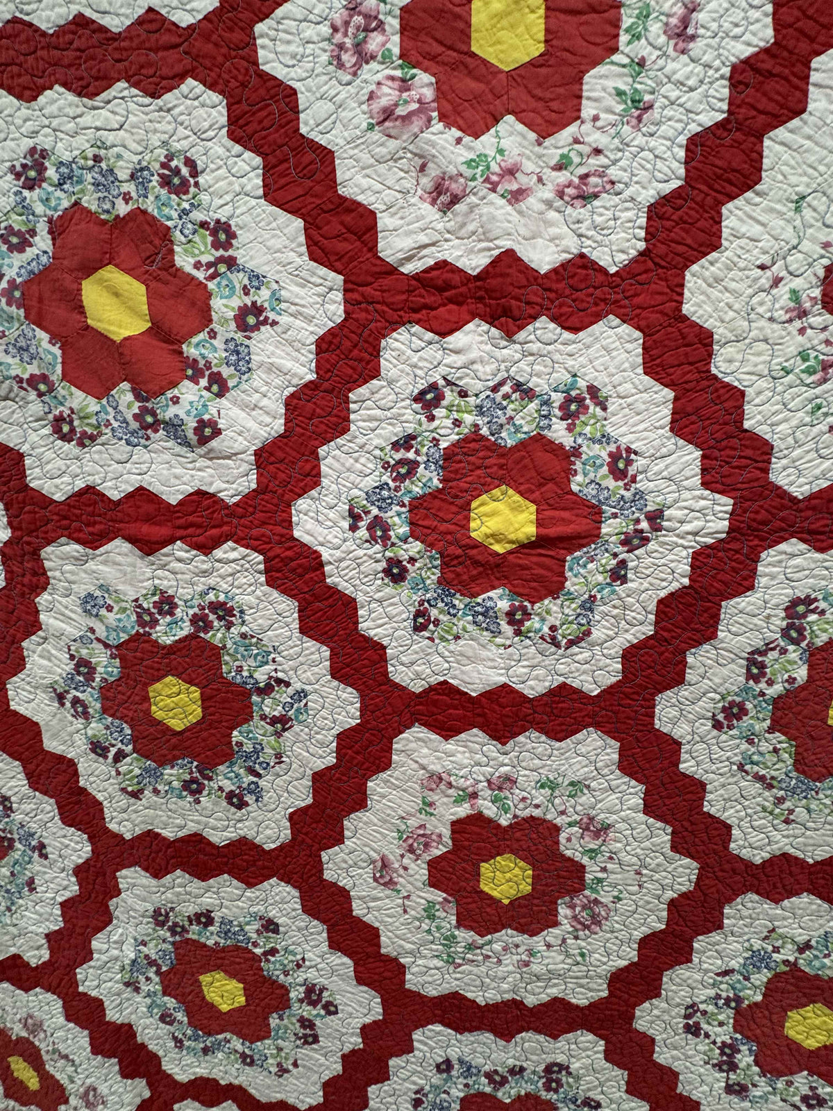 Vintage Quilt Grandmother's Flower Garden