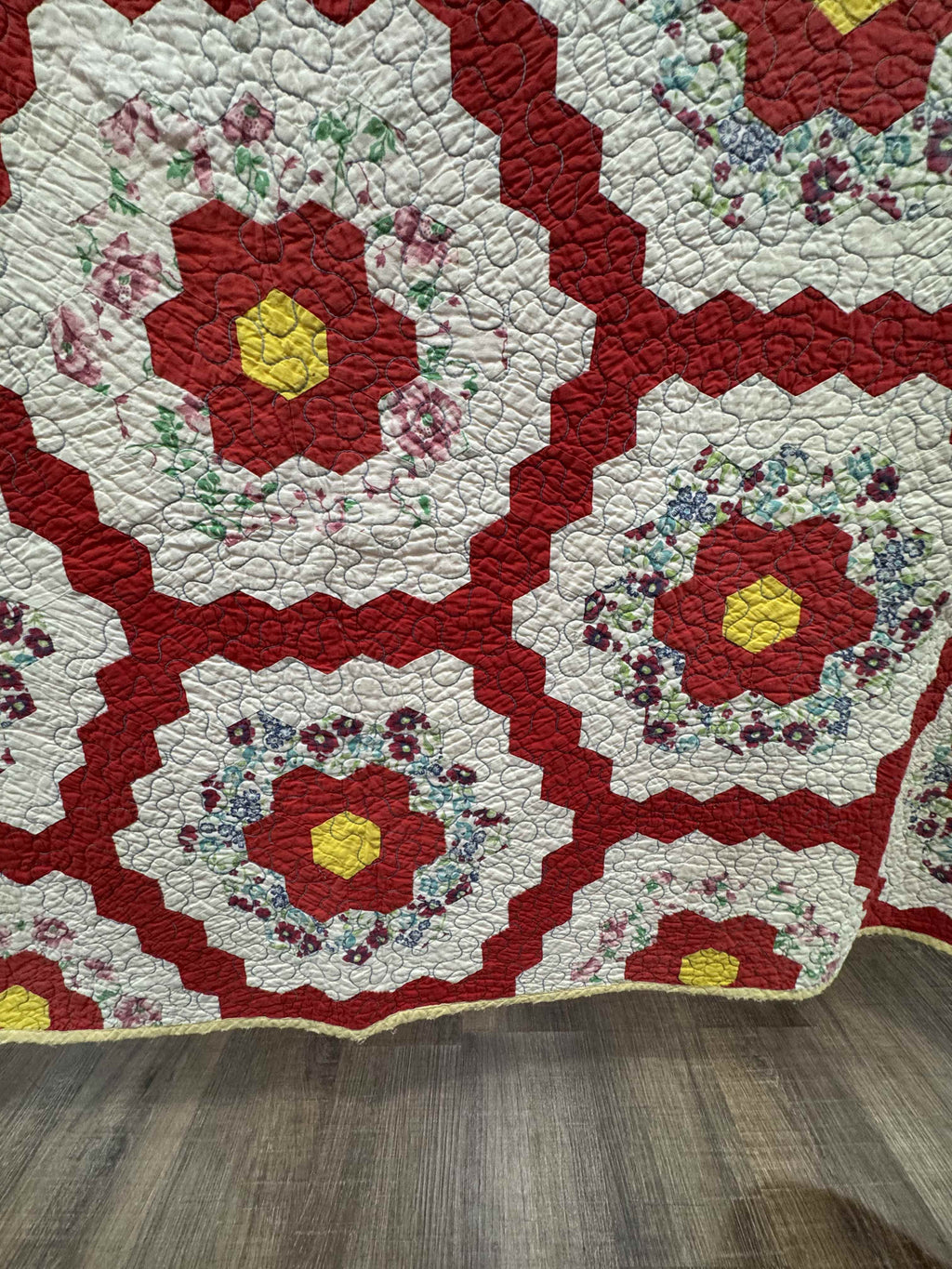Vintage Quilt Grandmother's Flower Garden