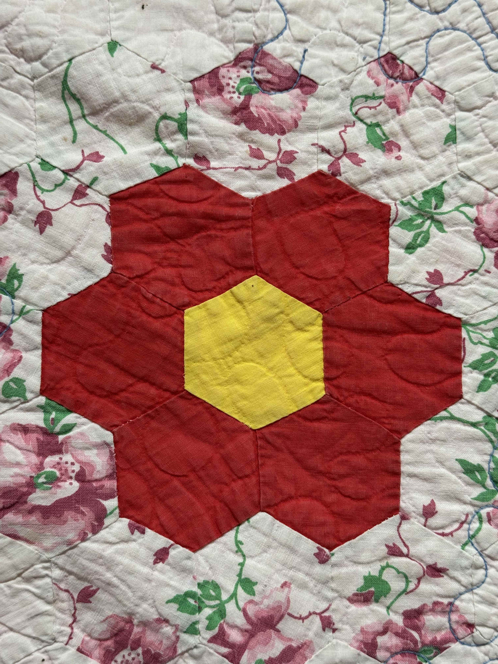 Vintage Quilt Grandmother's Flower Garden