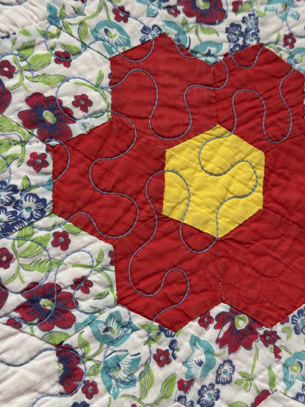 Vintage Quilt Grandmother's Flower Garden