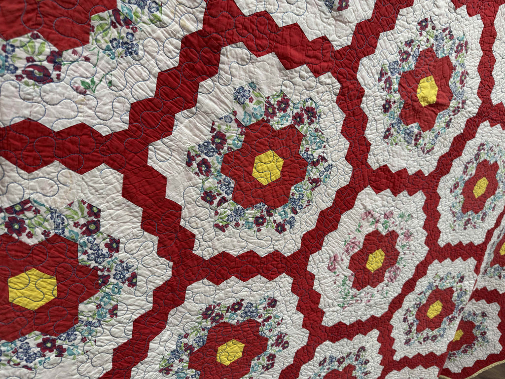 Vintage Quilt Grandmother's Flower Garden