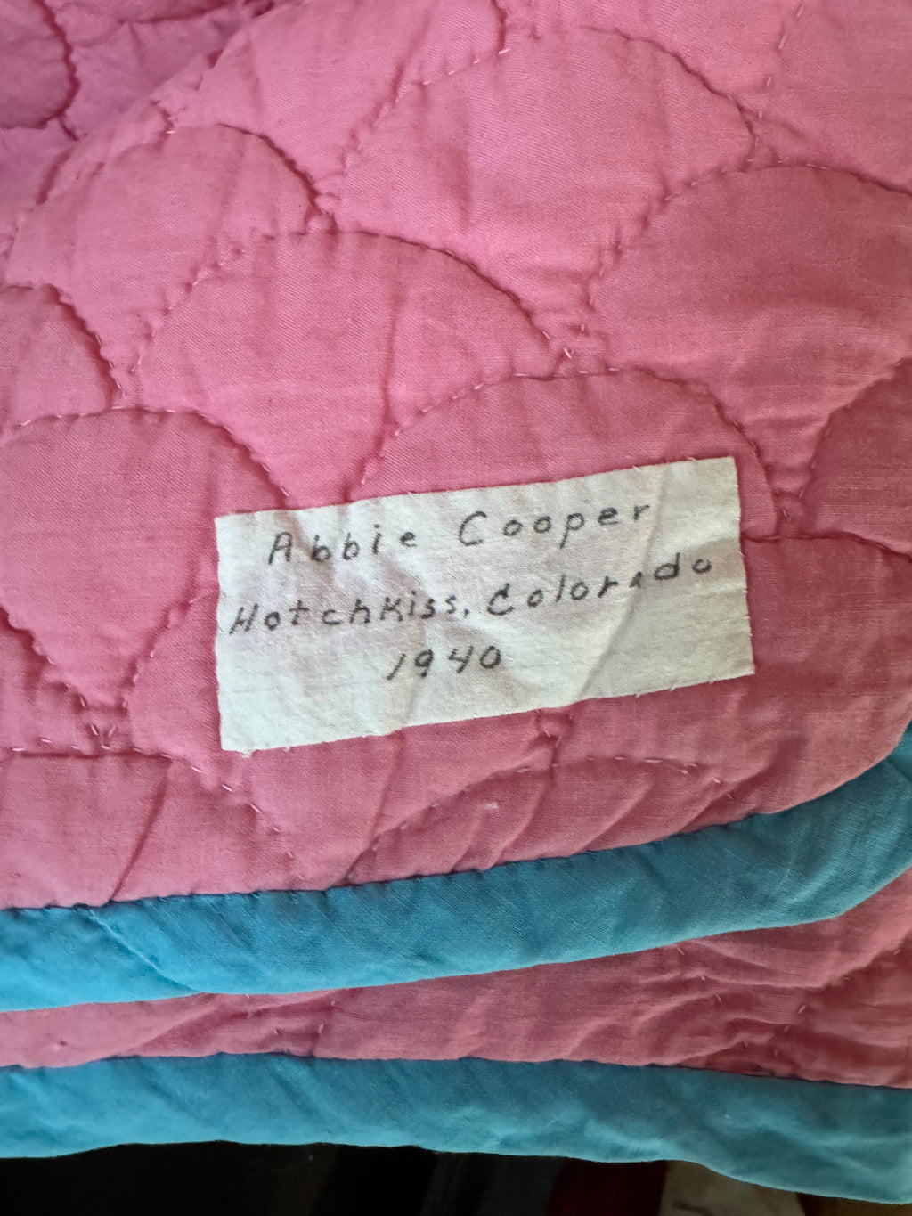 Abbie Cooper's Vintage Dresden Plate Quilt - Dated