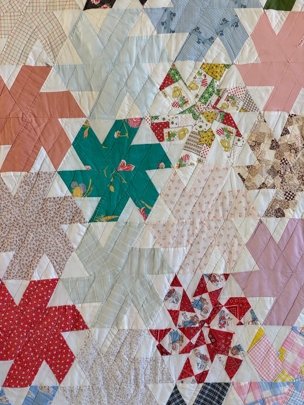Vintage Pinwheel with Variety of Fabric