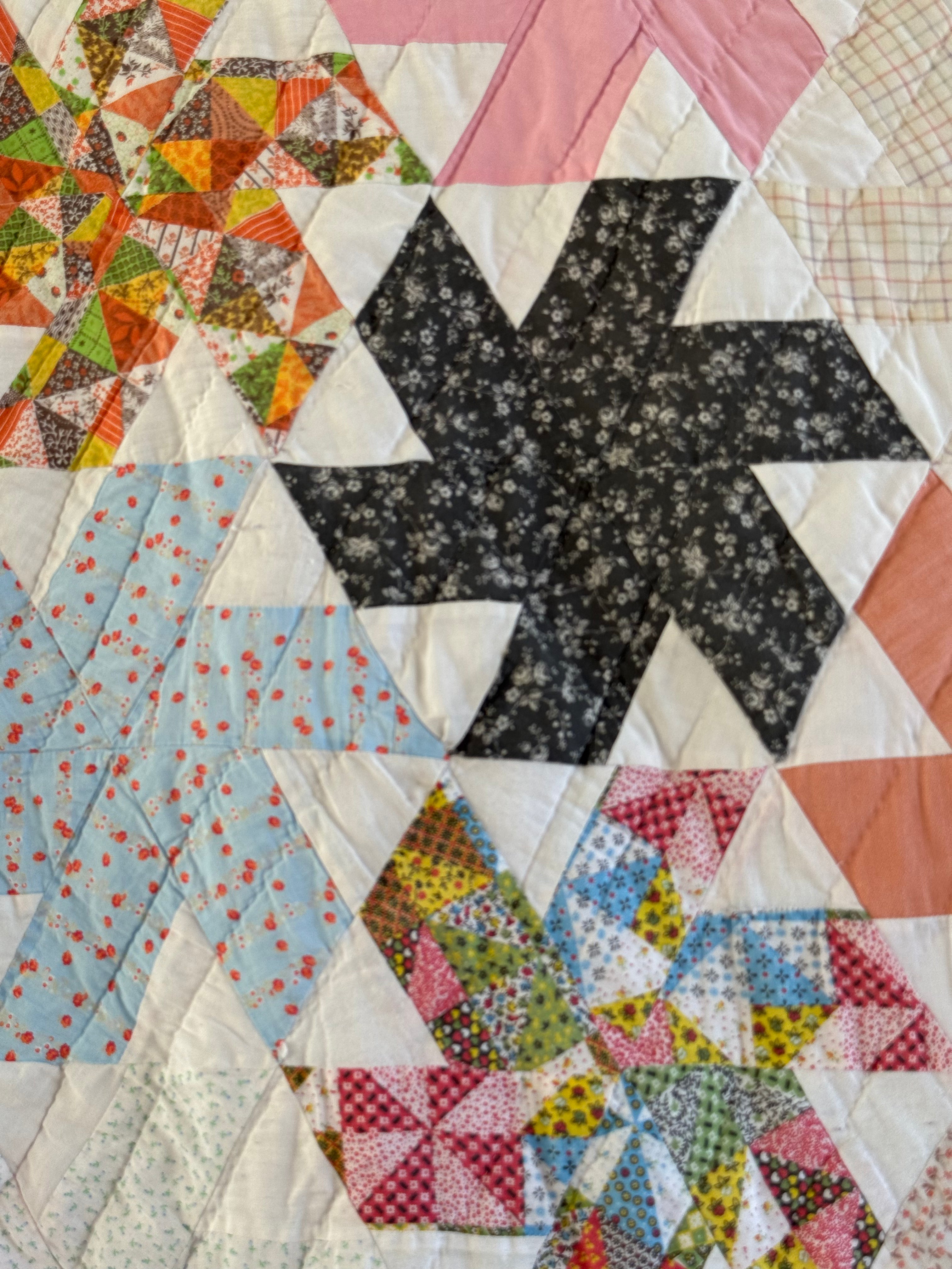 Vintage Pinwheel with Variety of Fabric