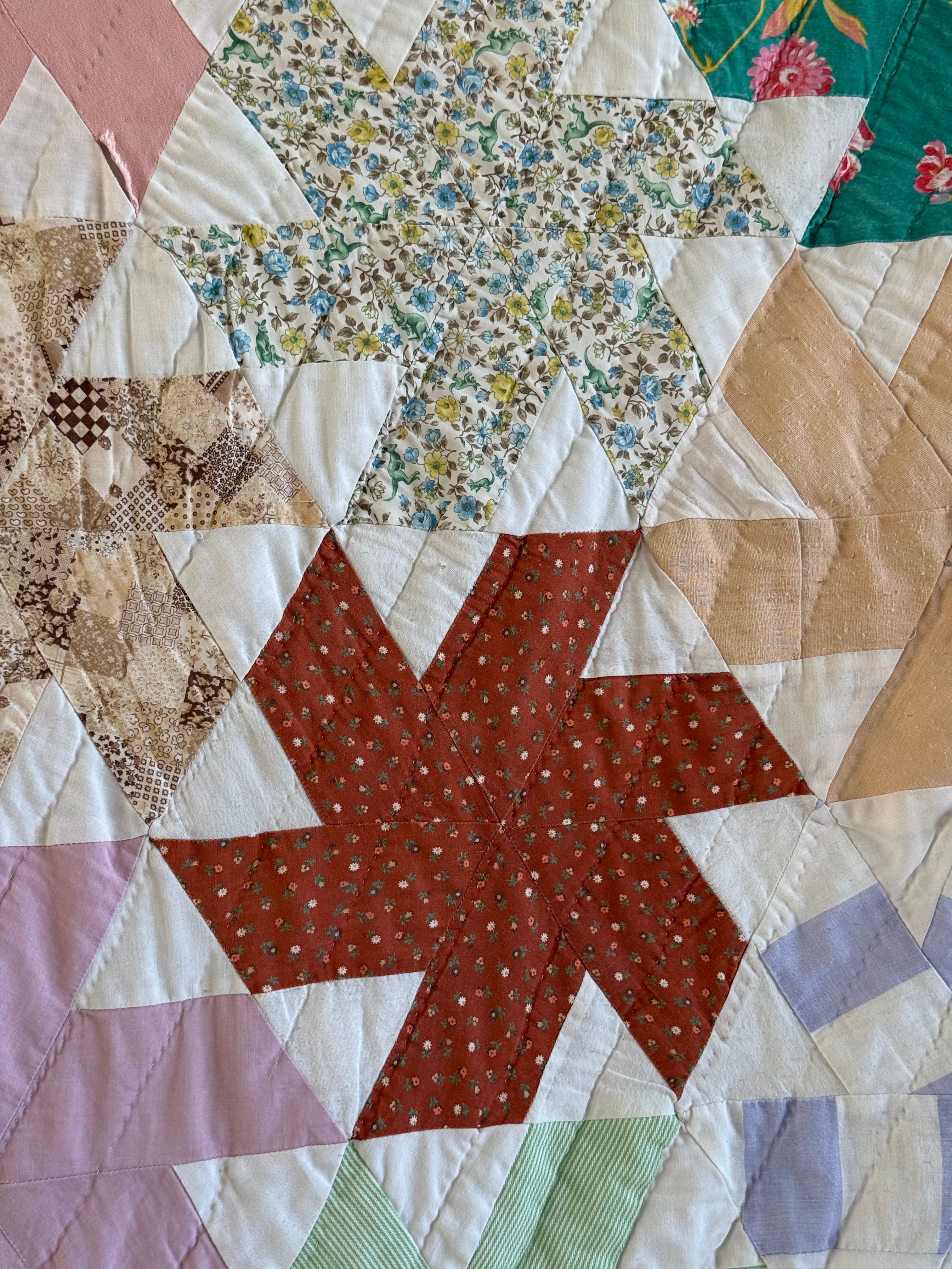 Vintage Pinwheel with Variety of Fabric