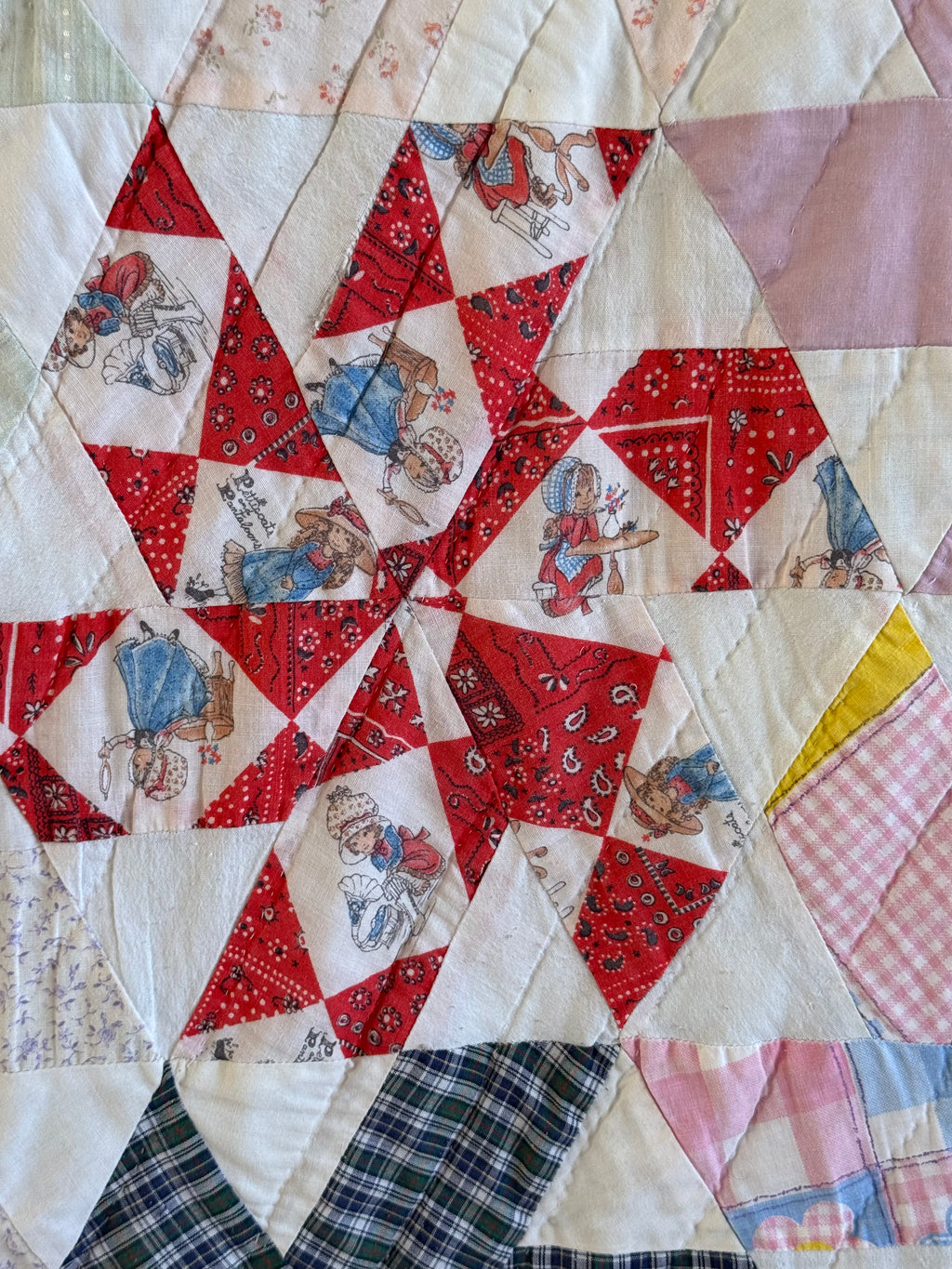 Vintage Pinwheel with Variety of Fabric