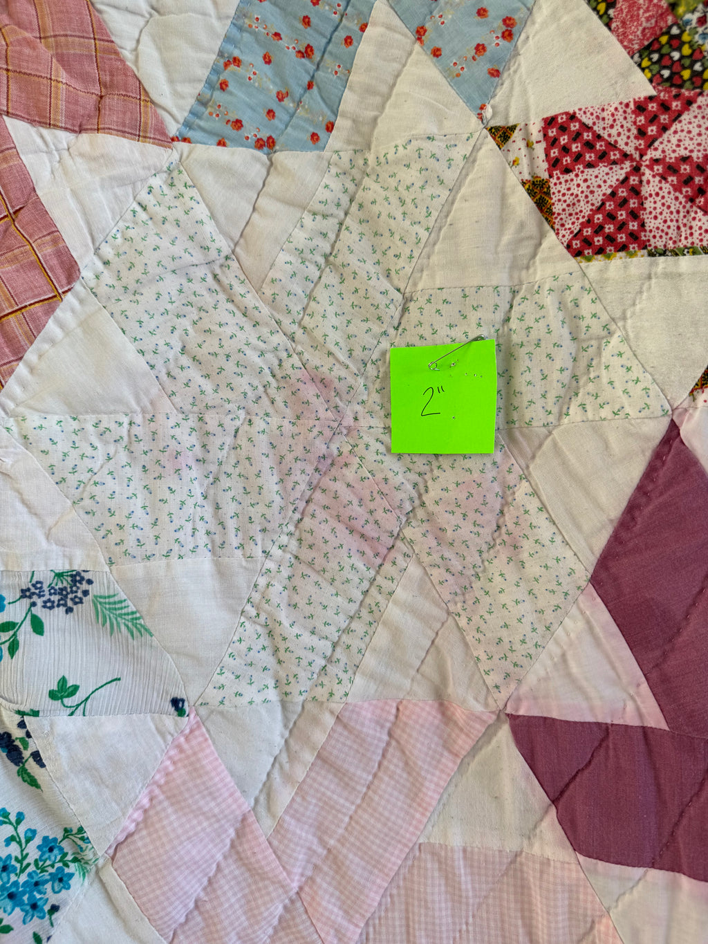 Vintage Pinwheel with Variety of Fabric