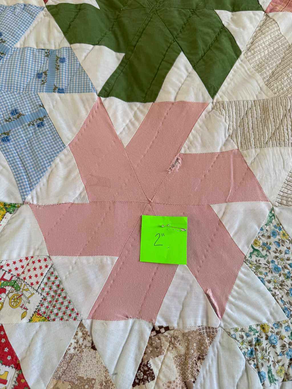 Vintage Pinwheel with Variety of Fabric
