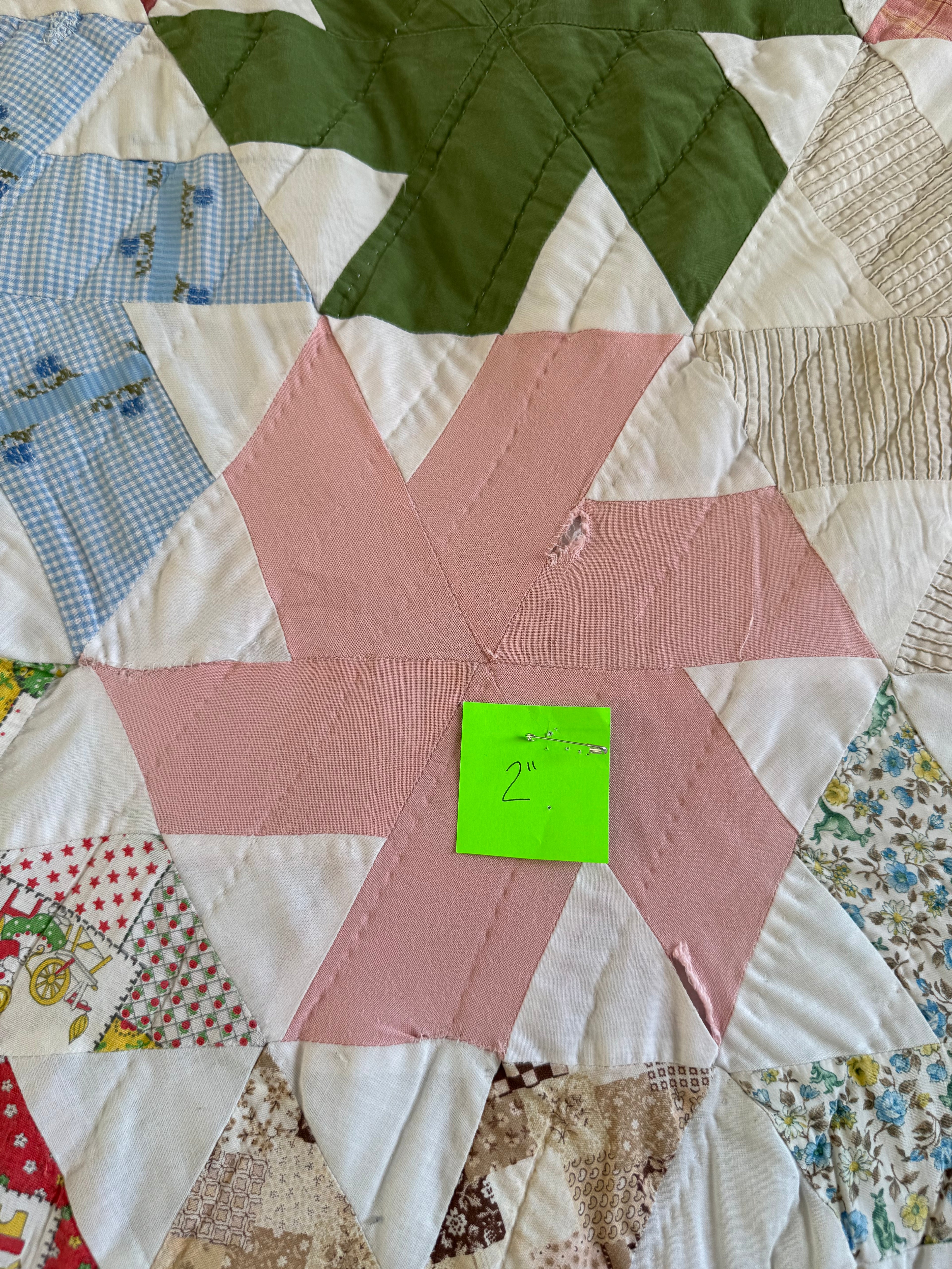 Vintage Pinwheel with Variety of Fabric