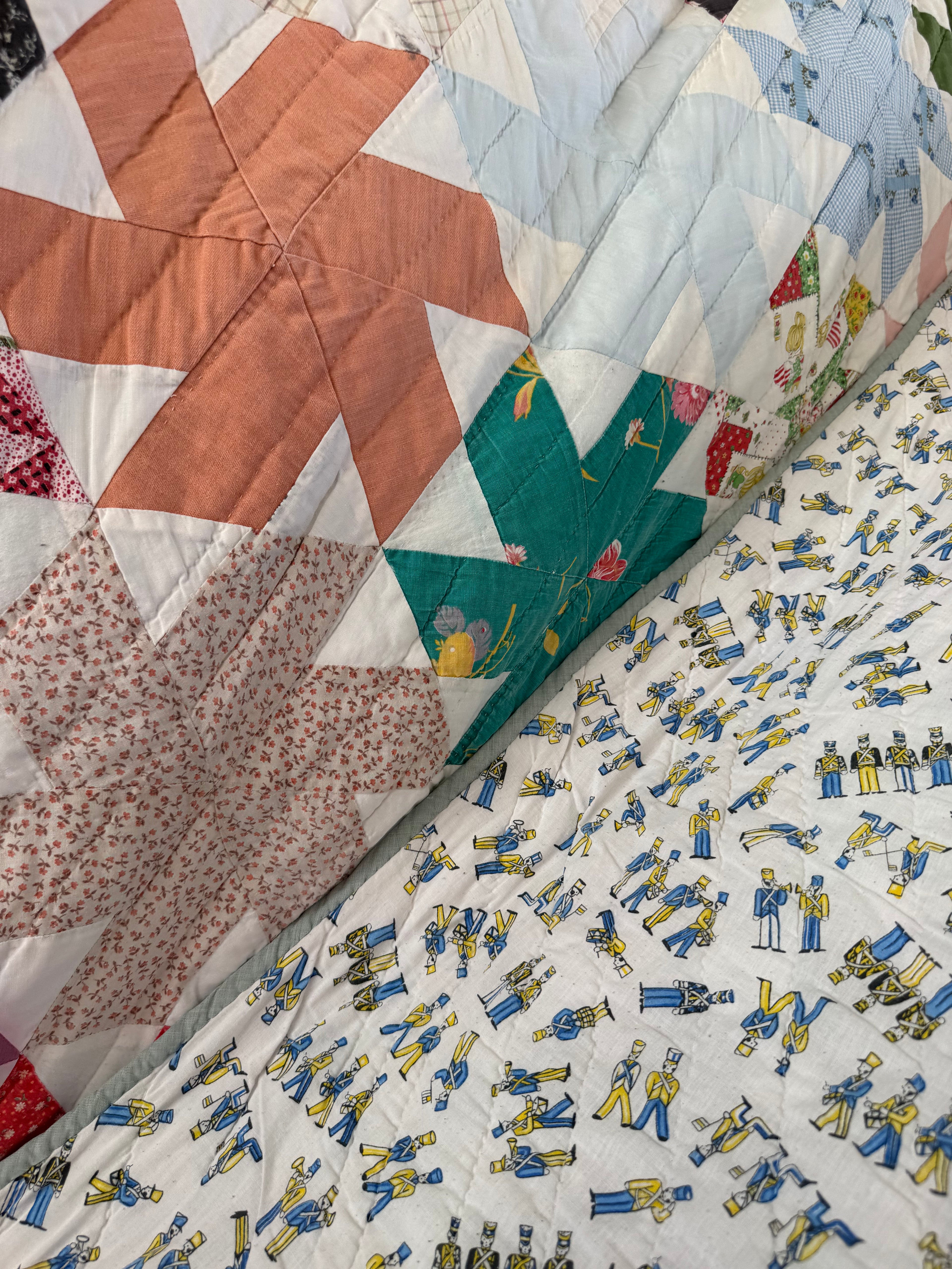 Vintage Pinwheel with Variety of Fabric