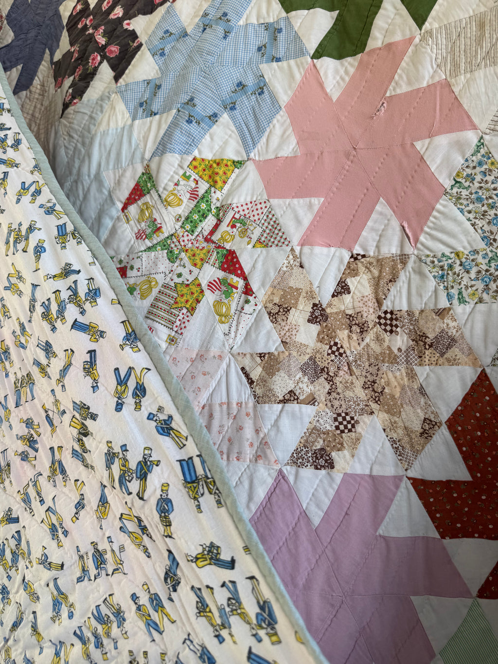 Vintage Pinwheel with Variety of Fabric