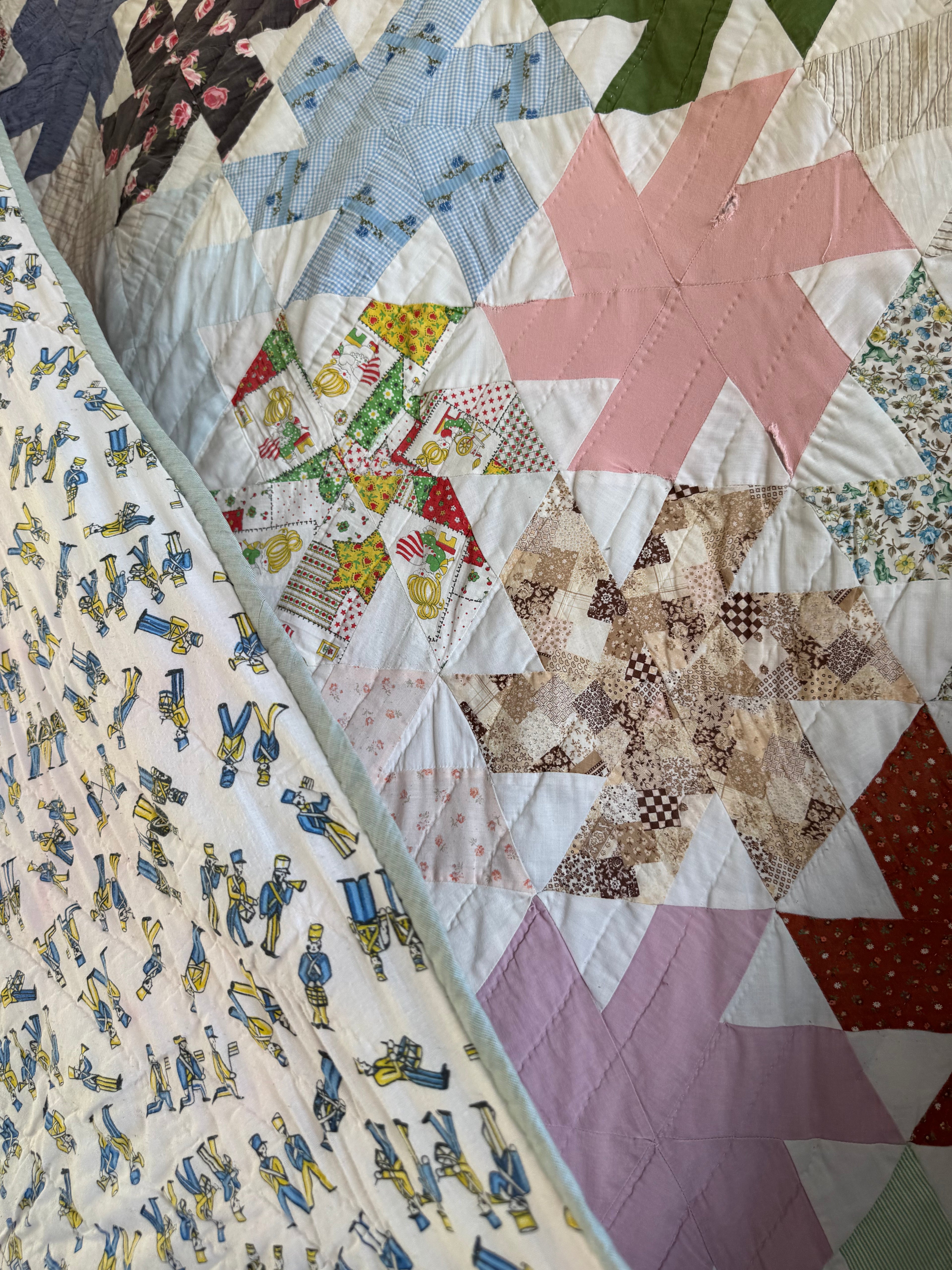 Vintage Pinwheel with Variety of Fabric