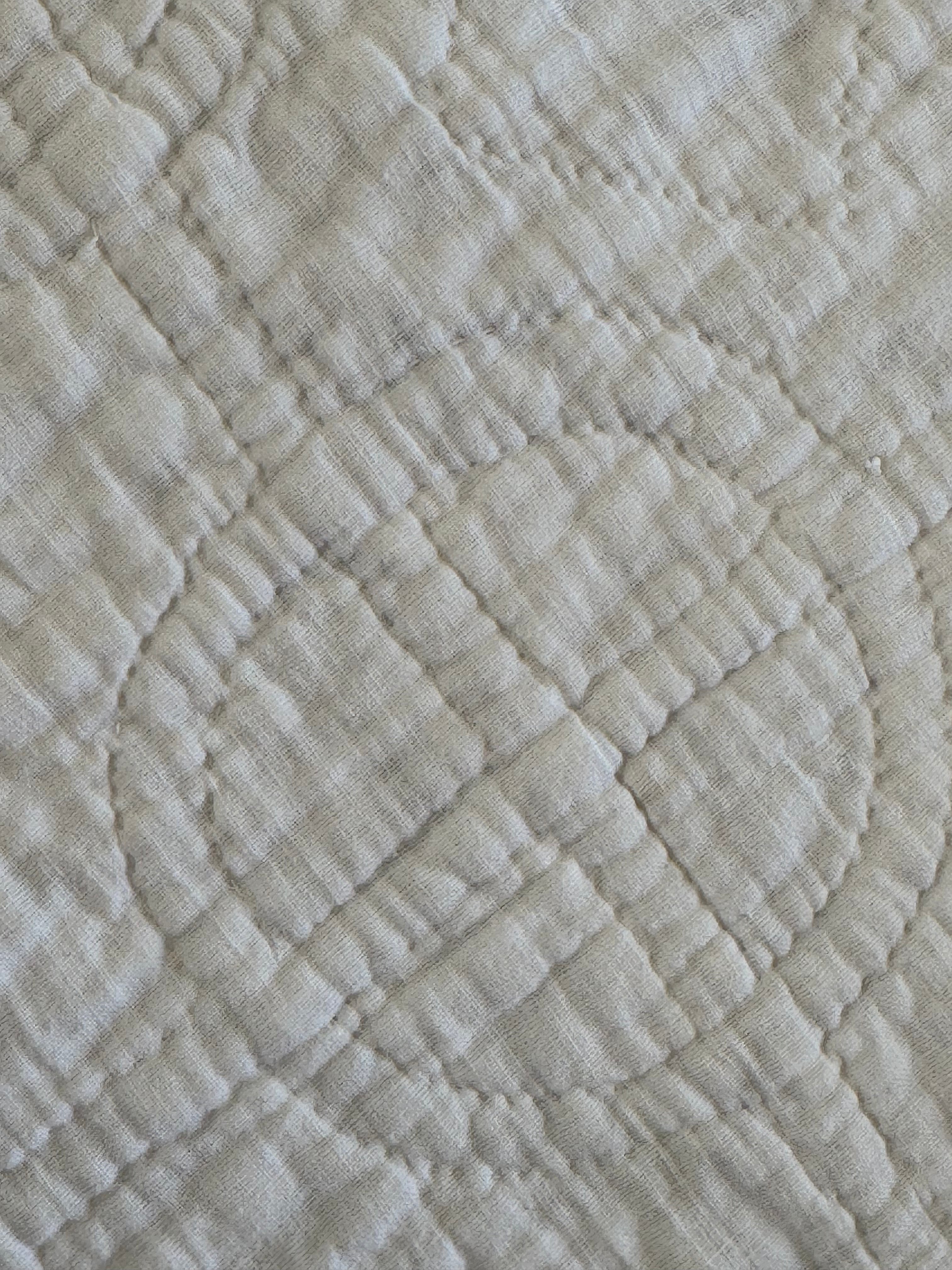 Vintage Blue and White Snowball Quilt