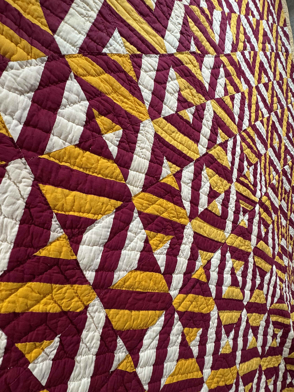 Antique Quilt Cheddar and Turkey Diagonal Four Patch