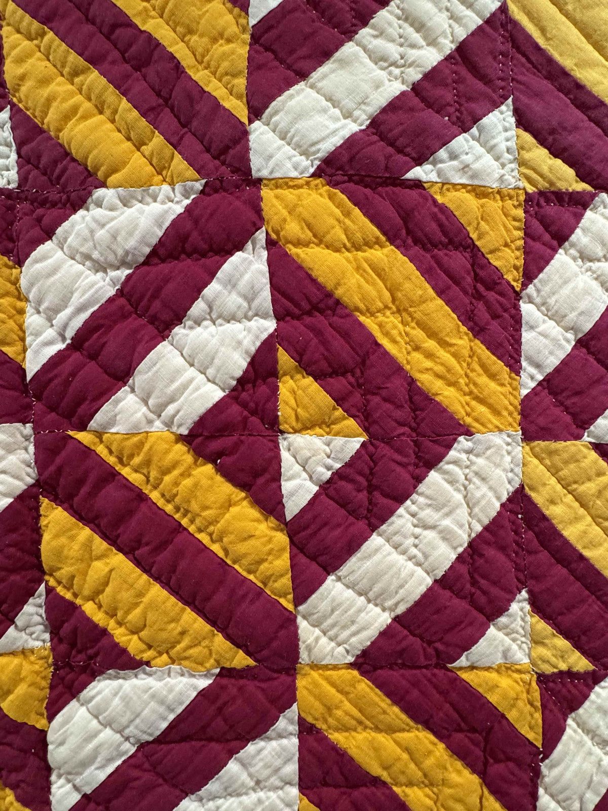 Antique Quilt Cheddar and Turkey Diagonal Four Patch