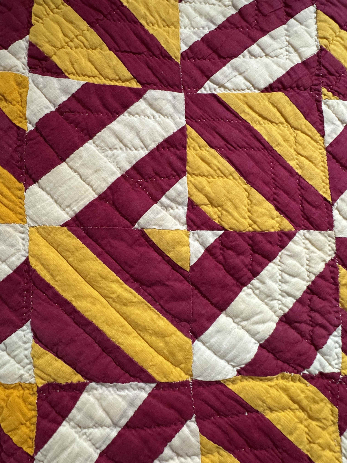 Antique Quilt Cheddar and Turkey Diagonal Four Patch